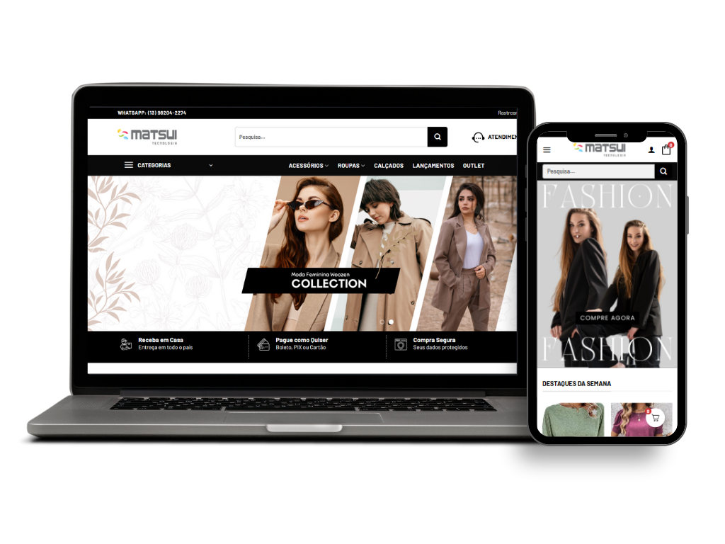 Loja Virtual Pronta de Moda Feminina para Woocommerce